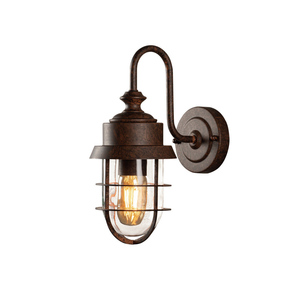 Konstsmide Cerignola Outdoor Wall Light Rust Coloured IP44 – from Amos Lighting + Home