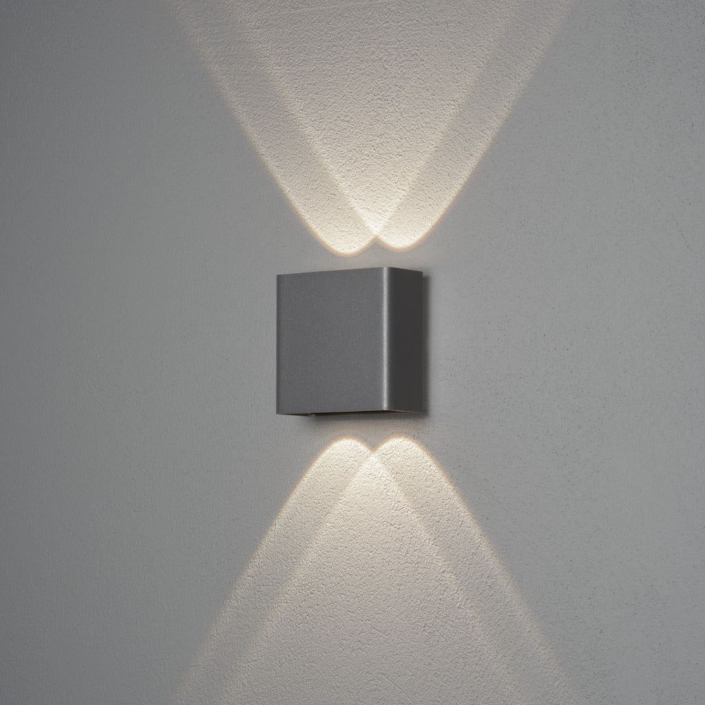 Konstsmide Chieri 4 LED Outdoor Wall Light Anthracite Grey – from Amos Lighting + Home
