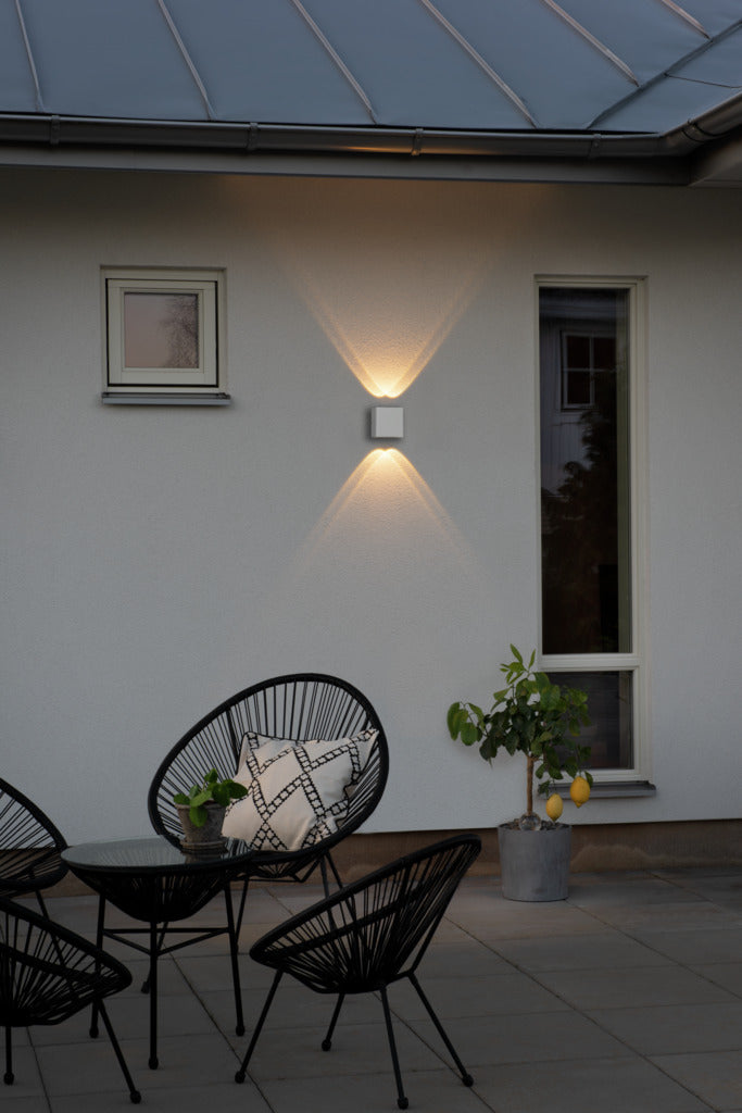 Konstsmide Chieri 4 LED Outdoor Wall Light White – from Amos Lighting + Home
