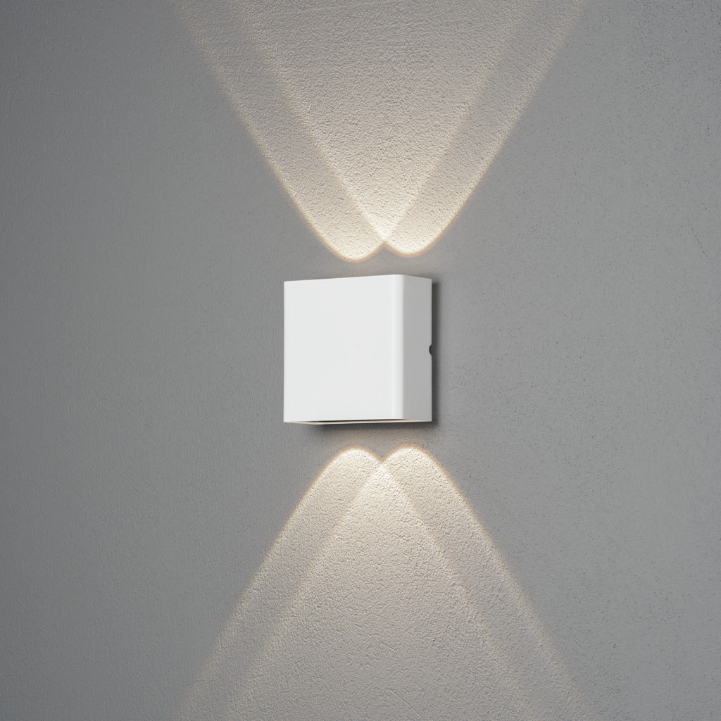 Konstsmide Chieri 4 LED Outdoor Wall Light White – from Amos Lighting + Home