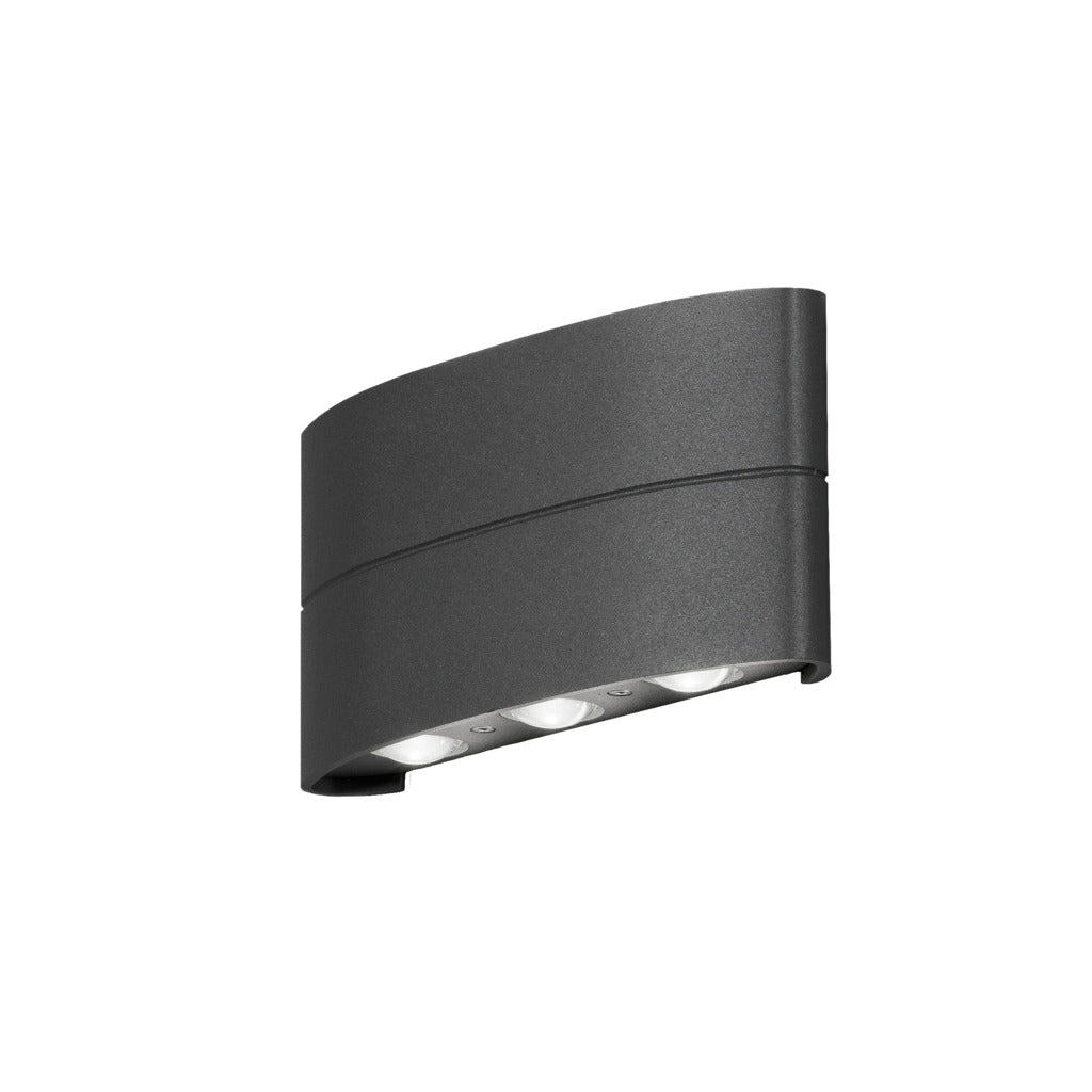 Konstsmide Chieri 6 LED Outdoor Wall Light Anthracite Grey – from Amos Lighting + Home