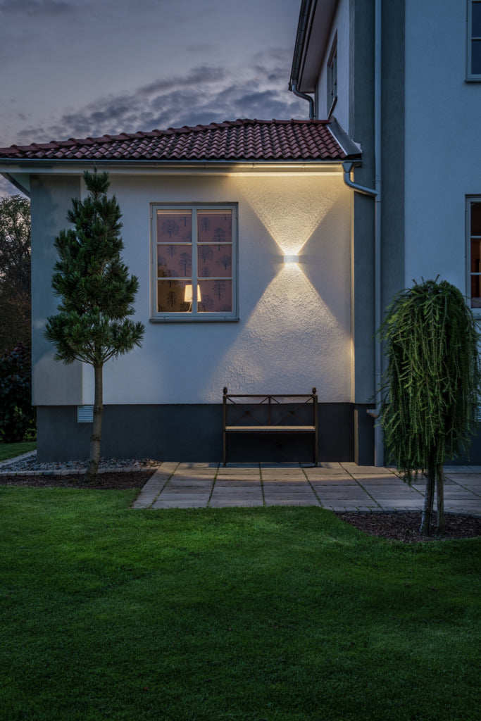 Konstsmide Chieri 6 LED Outdoor Wall Light White – from Amos Lighting + Home