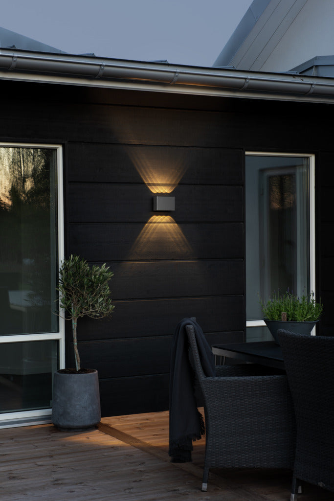 Konstsmide Chieri 8 LED Outdoor Wall Light Anthracite Grey – from Amos Lighting + Home