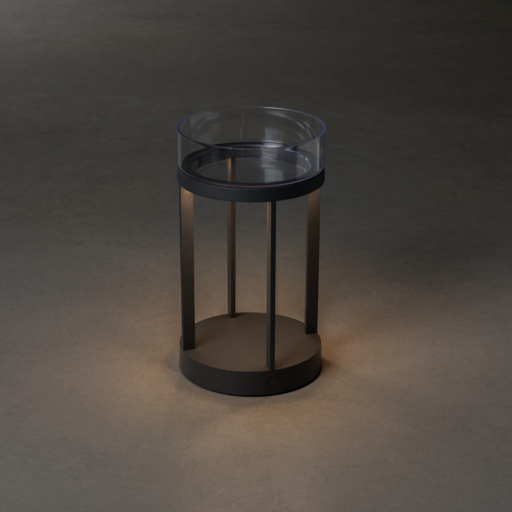 Konstsmide Chieti Outdoor USB Rechargeable Table Lamp Grey – from Amos Lighting + Home