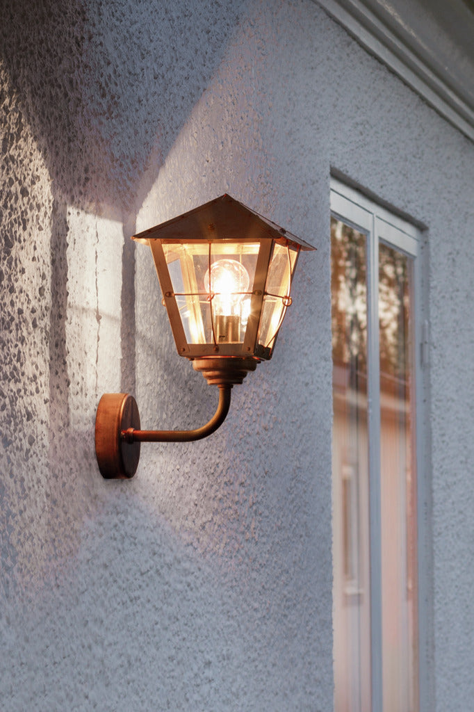 Konstsmide Fenix Outdoor Wall Light Copper – from Amos Lighting + Home