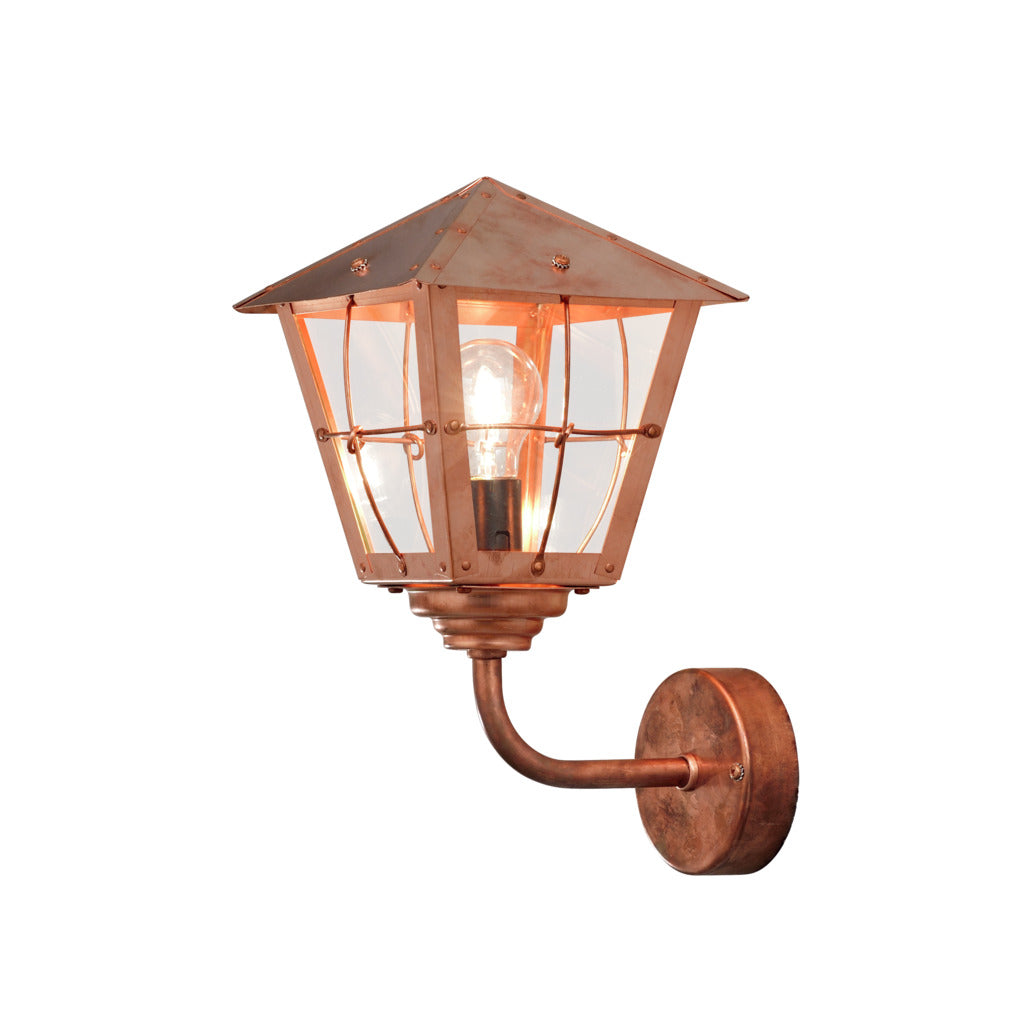 Konstsmide Fenix Outdoor Wall Light Copper – from Amos Lighting + Home