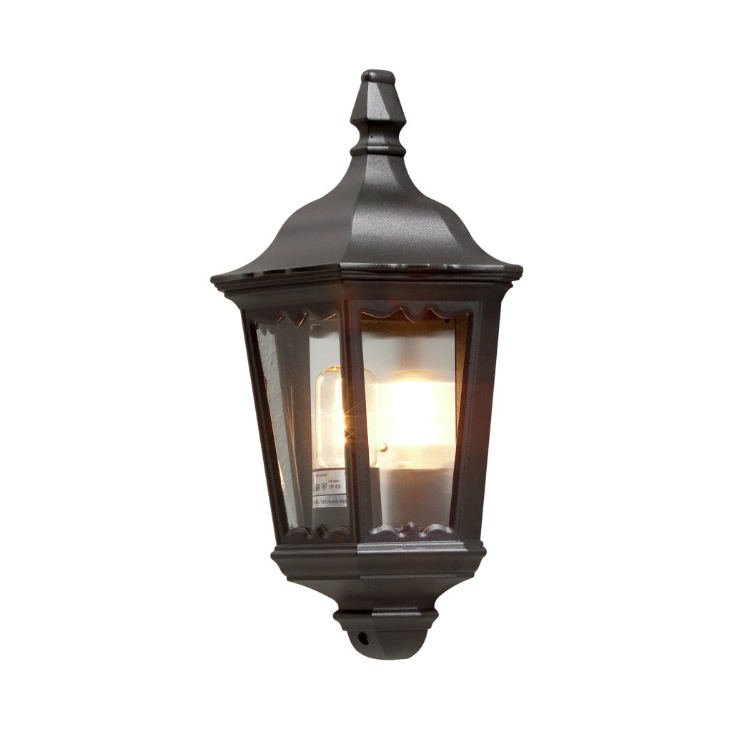 Konstsmide Firenze Outdoor Flush Wall Light Black IP43 – from Amos Lighting + Home