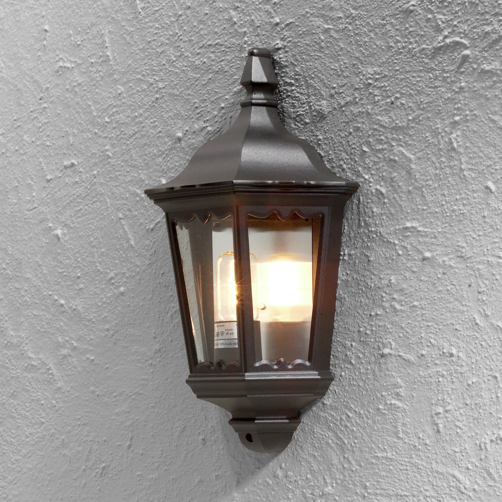 Konstsmide Firenze Outdoor Flush Wall Light Black IP43 – from Amos Lighting + Home
