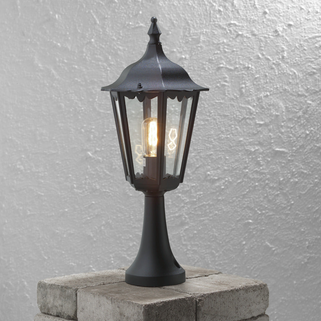 Konstsmide Firenze Outdoor Pedestal Light Black IP43 – from Amos Lighting + Home