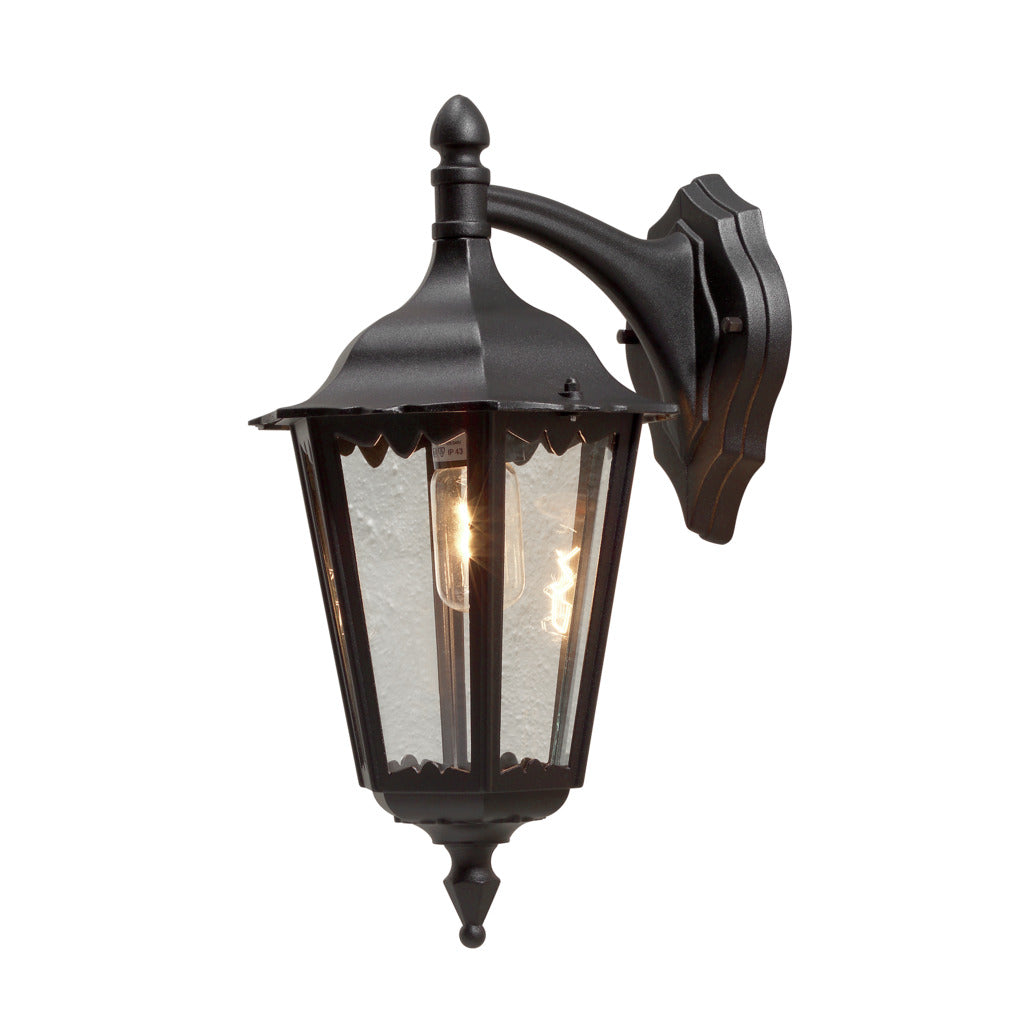 Konstsmide Firenze Outdoor Wall Light Down Black IP43 – from Amos Lighting + Home