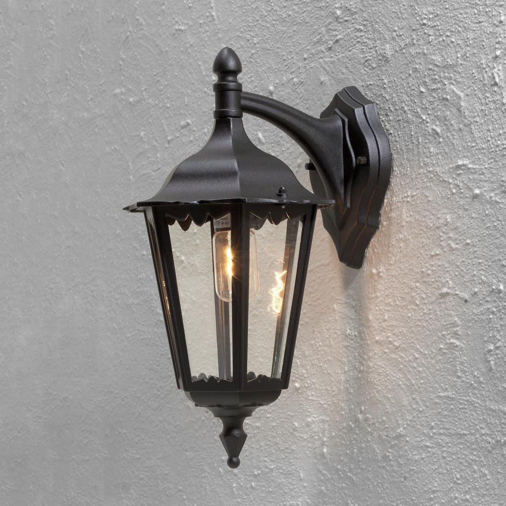Konstsmide Firenze Outdoor Wall Light Down Black IP43 – from Amos Lighting + Home