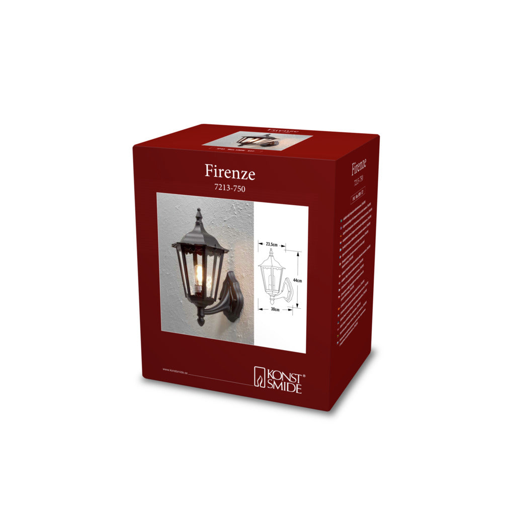 Konstsmide Firenze Outdoor Wall Light Up Black IP43 – from Amos Lighting + Home