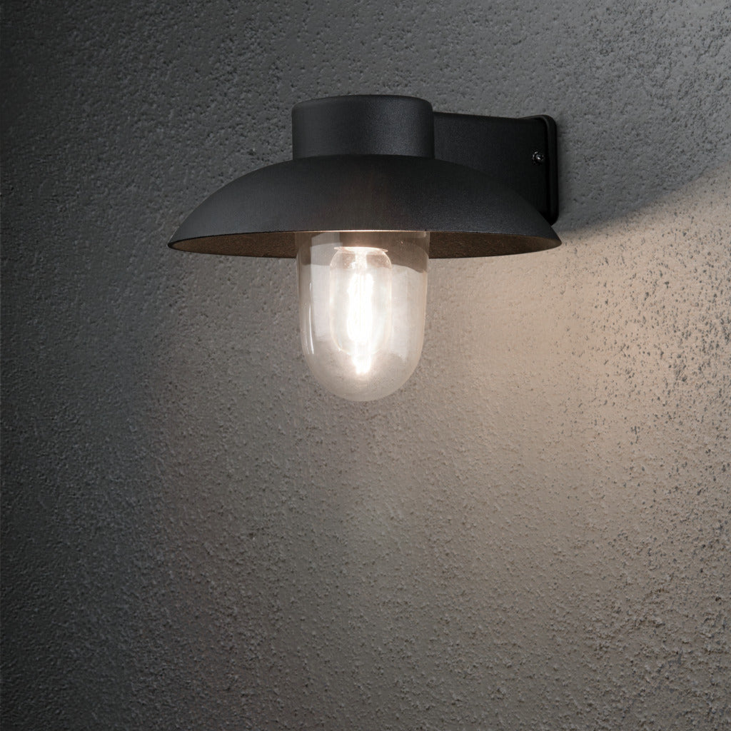 Konstsmide Mani Outdoor Wall Light Black – from Amos Lighting + Home