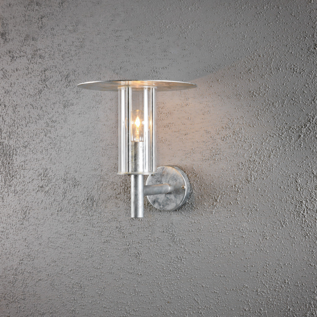 Konstsmide Mode Outdoor Wall Light Galvanised – from Amos Lighting + Home