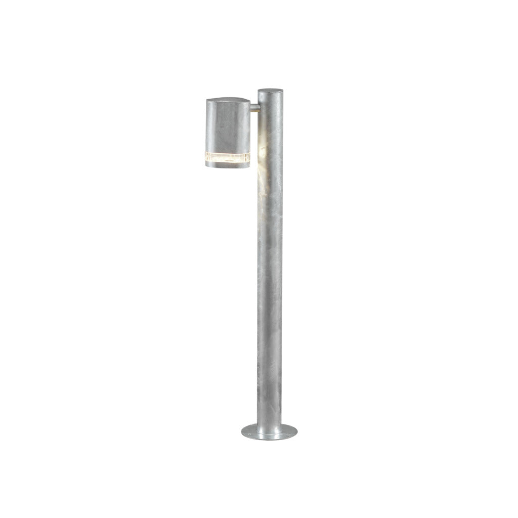 Konstsmide Modena Band Outdoor Bollard Galvanised – from Amos Lighting + Home
