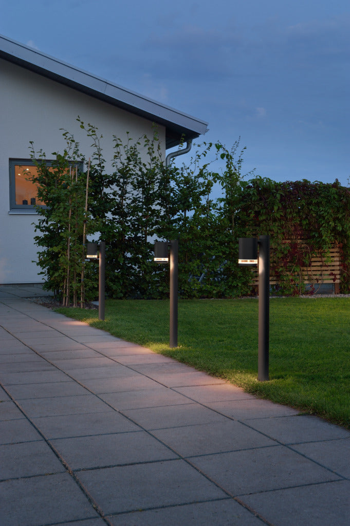 Konstsmide Modena Band Outdoor Bollard Light Black – from Amos Lighting + Home