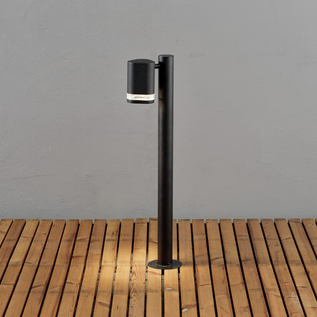 Konstsmide Modena Band Outdoor Bollard Light Black – from Amos Lighting + Home