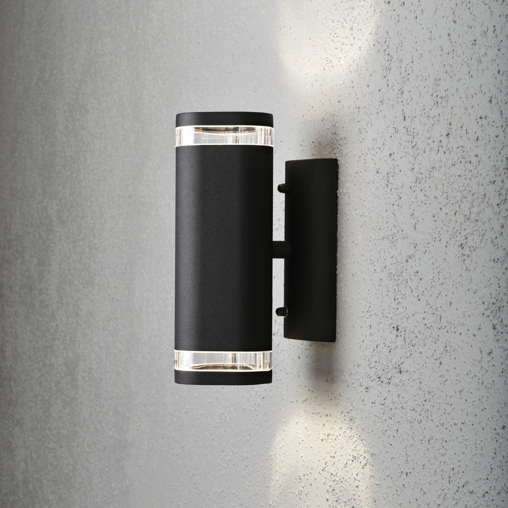 Konstsmide Modena Band Outdoor Twin Wall Light Black – from Amos Lighting + Home