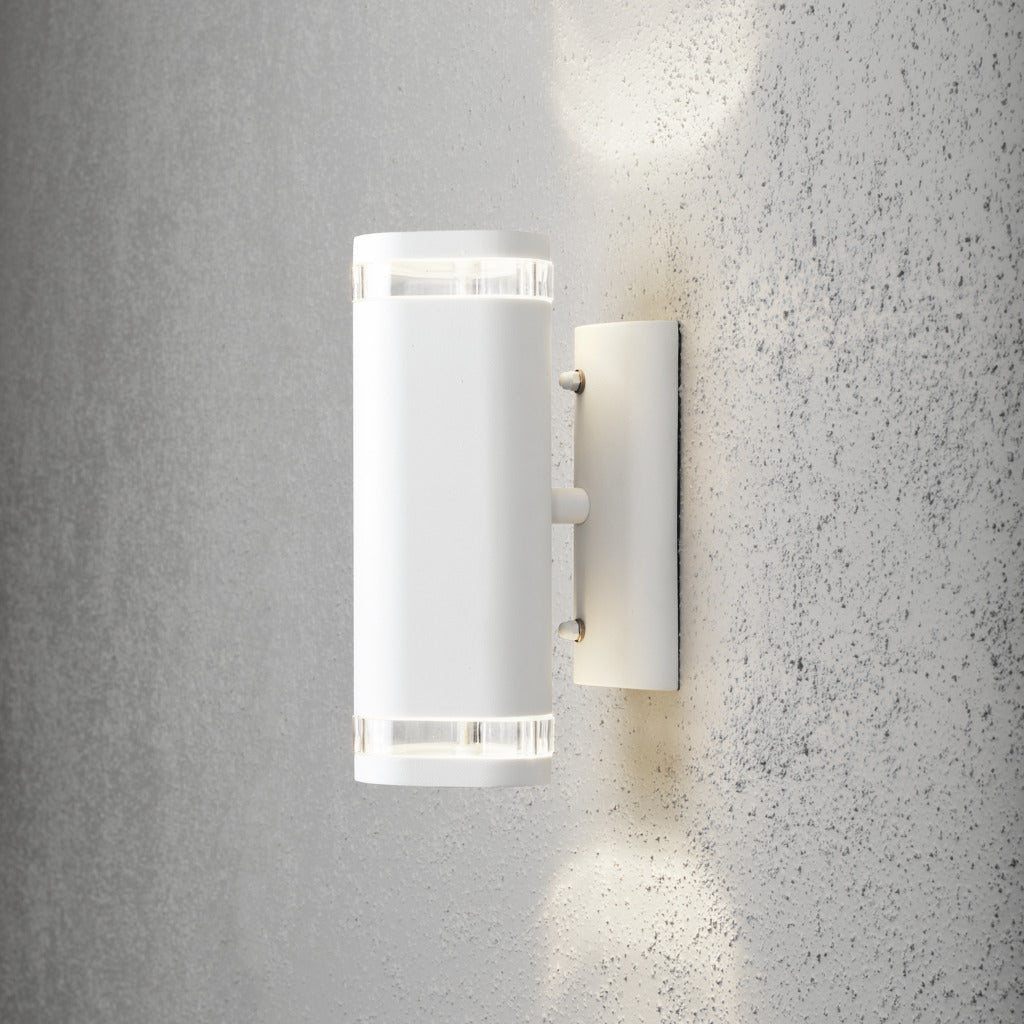 Konstsmide Modena Band Outdoor Twin Wall Light White – from Amos Lighting + Home