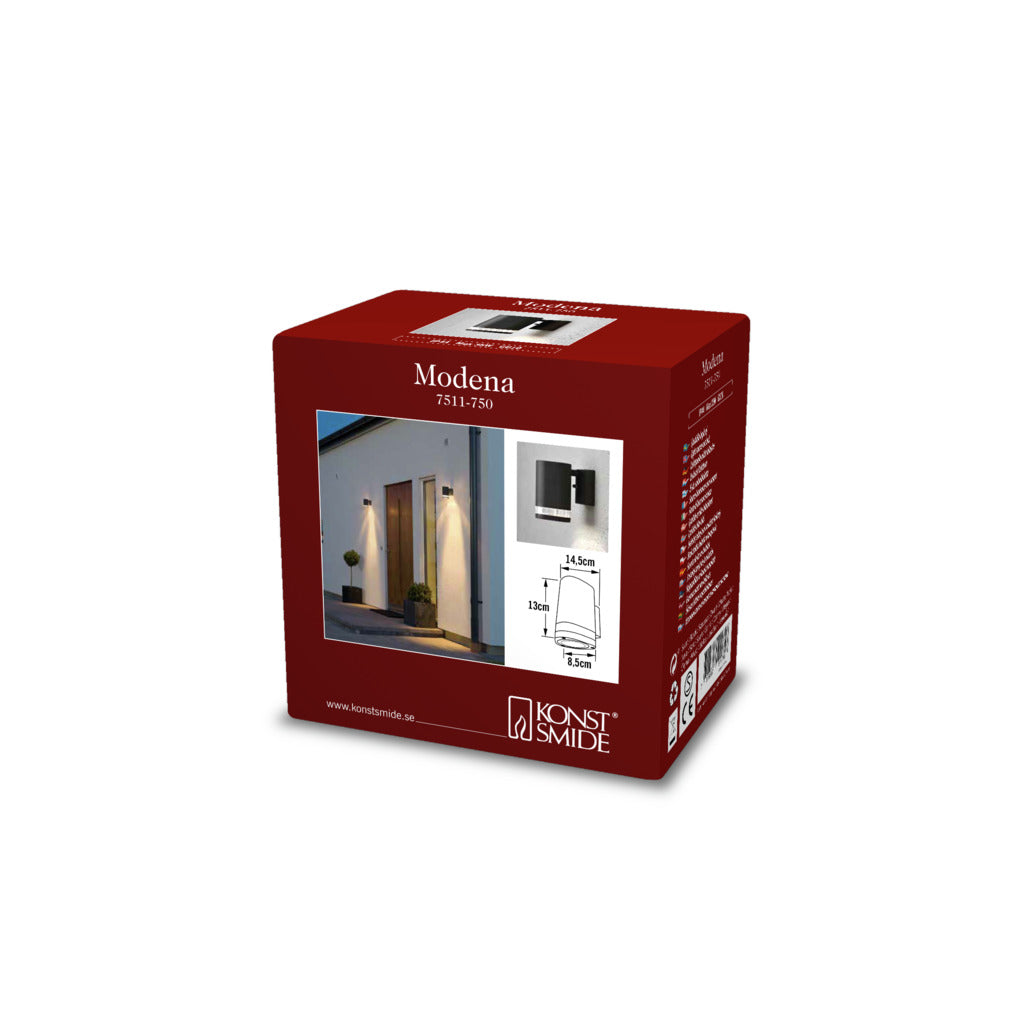 Konstsmide Modena Band Outdoor Wall Light Black – from Amos Lighting + Home