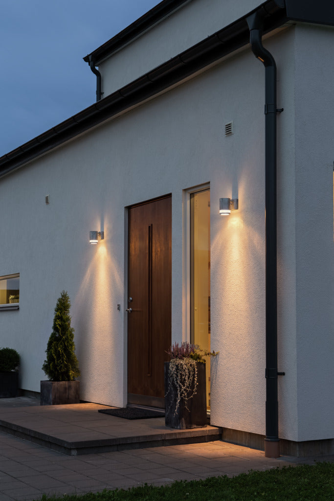 Konstsmide Modena Band Outdoor Wall Light Galvanised – from Amos Lighting + Home