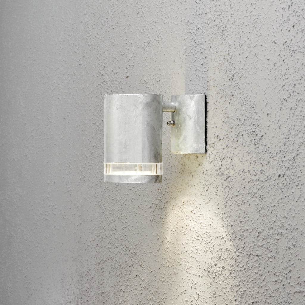 Konstsmide Modena Band Outdoor Wall Light Galvanised – from Amos Lighting + Home