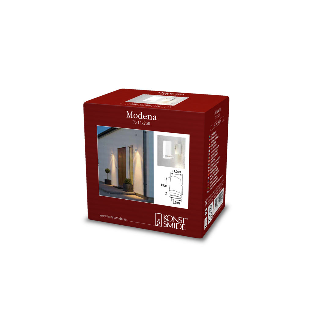 Konstsmide Modena Band Outdoor Wall Light White – from Amos Lighting + Home