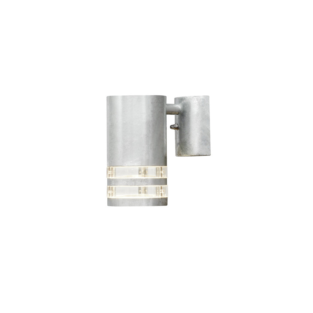 Konstsmide Modena Double Band Outdoor Wall Light Galvanised – from Amos Lighting + Home