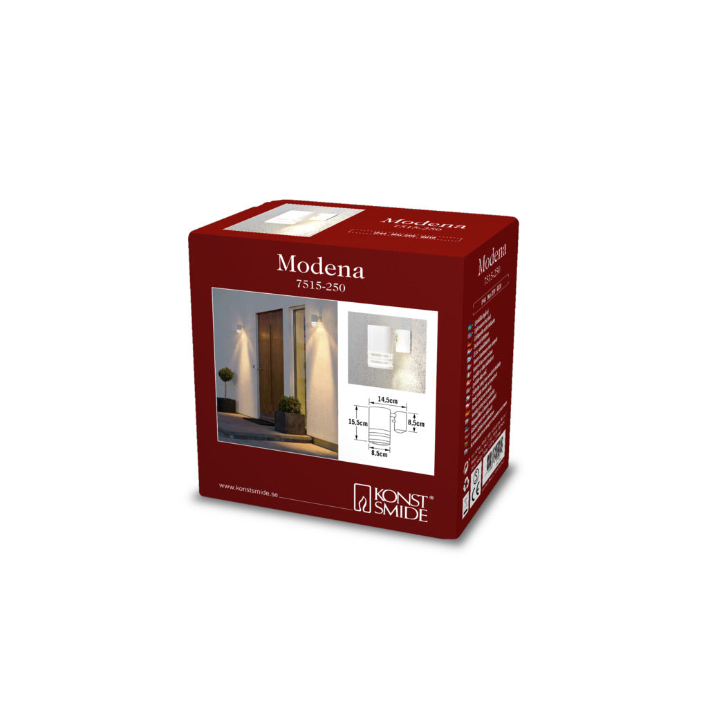Konstsmide Modena Double Band Outdoor Wall Light White – from Amos Lighting + Home