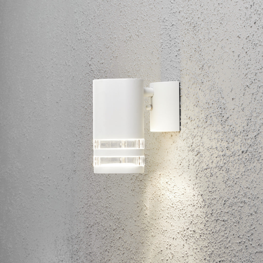 Konstsmide Modena Double Band Outdoor Wall Light White – from Amos Lighting + Home