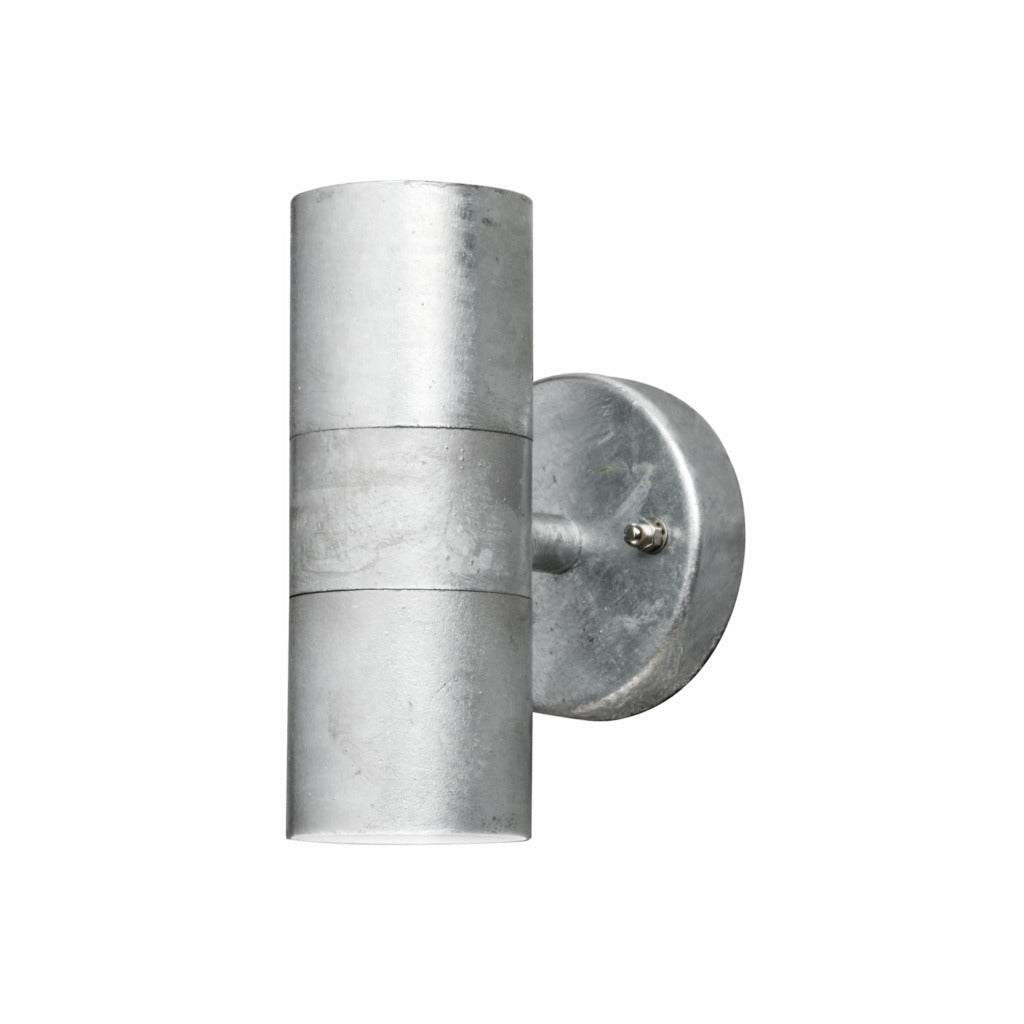 Konstsmide Modena Outdoor Twin Wall Light Galvanised Steel – from Amos Lighting + Home