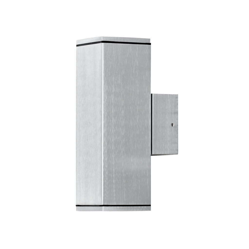 Konstsmide Monza Outdoor Twin Wall Light Anodised Aluminium – from Amos Lighting + Home