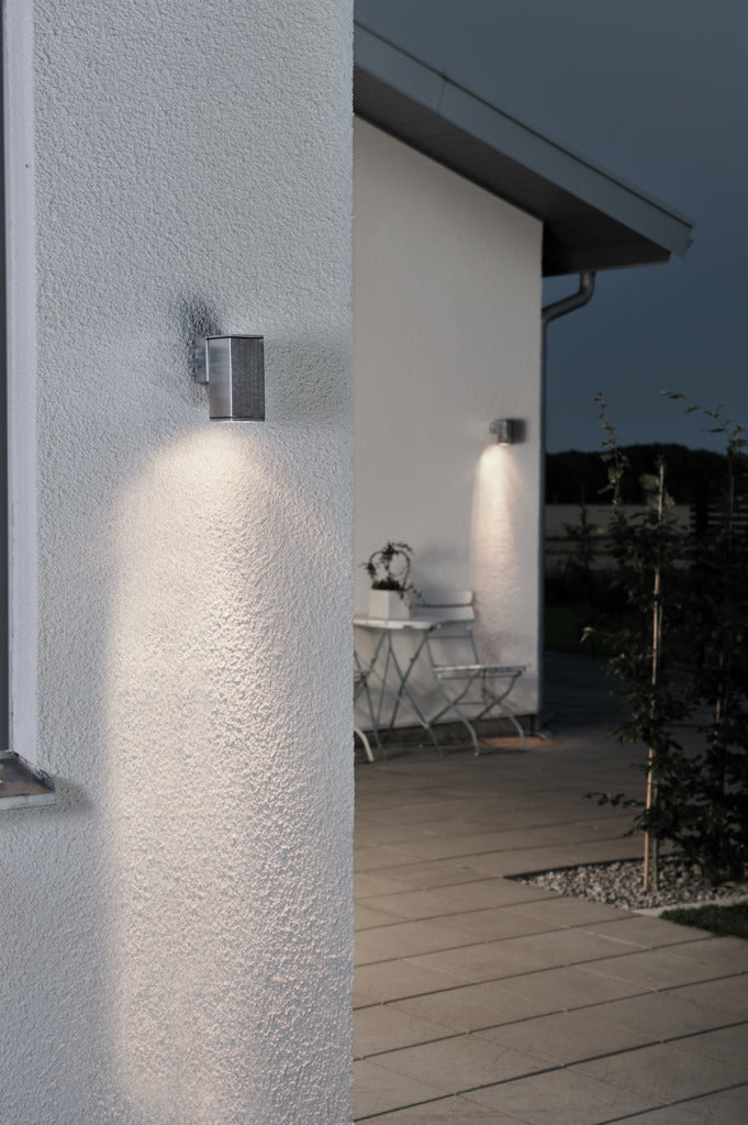 Konstsmide Monza Outdoor Wall Light Anodised Aluminium – from Amos Lighting + Home