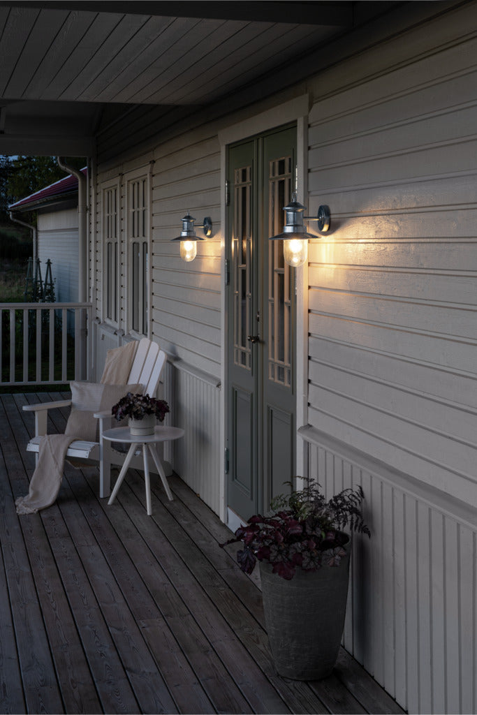 Konstsmide Napoli Outdoor Wall Light Galvanised IP44 – from Amos Lighting + Home