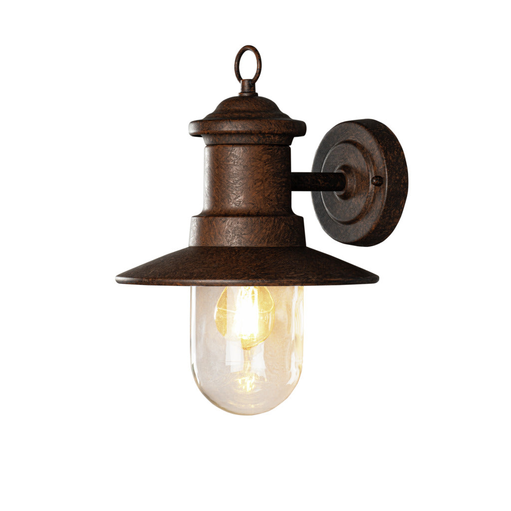 Konstsmide Napoli Outdoor Wall Light Rust Coloured IP44 – from Amos Lighting + Home