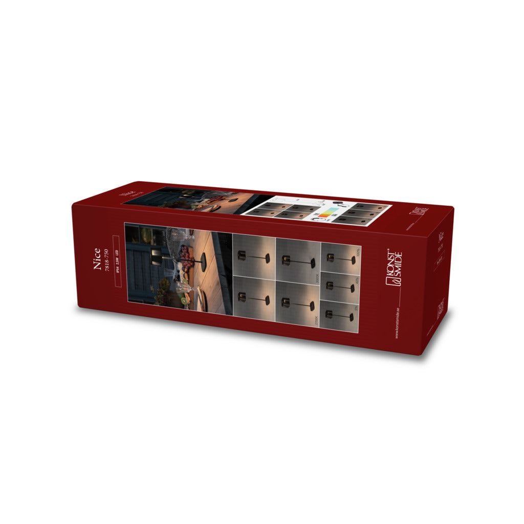 Konstsmide Nice Outdoor USB Rechargeable Table Lamp Black – from Amos Lighting + Home