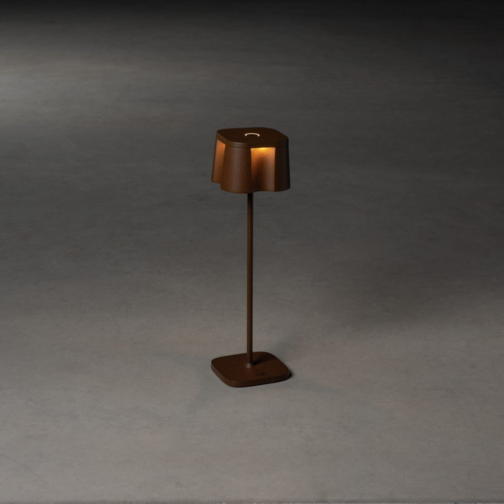Konstsmide Nice Outdoor USB Rechargeable Table Lamp Rust – from Amos Lighting + Home