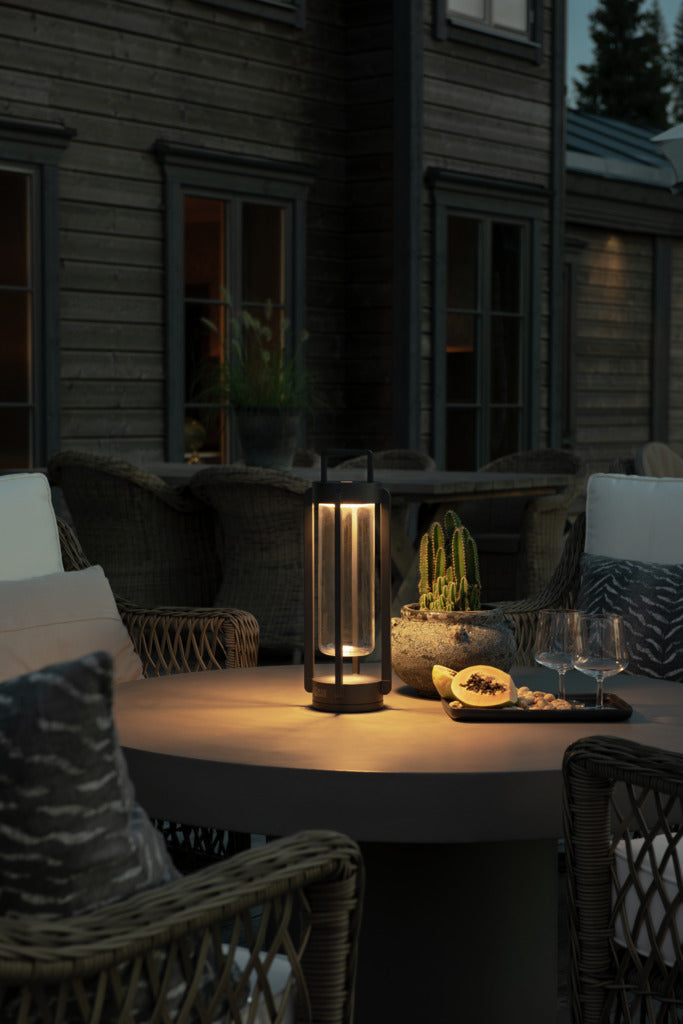 Konstsmide Otranto Outdoor USB Rechargeable Table Lamp Black – from Amos Lighting + Home