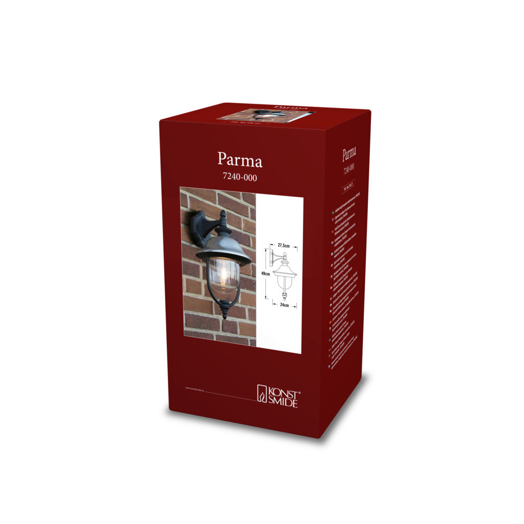 Konstsmide Parma Outdoor Wall Light Down Black – from Amos Lighting + Home