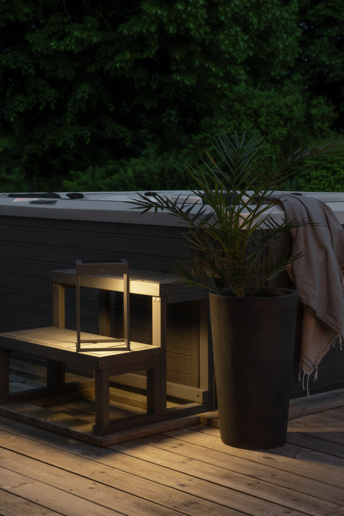 Konstsmide Portofino Outdoor Solar/USB Rechargeable Lamp White – from Amos Lighting + Home