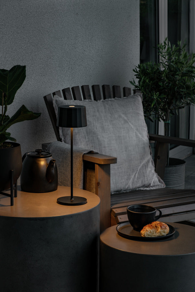 Konstsmide Positano Outdoor USB Rechargeable Table Lamp Black – from Amos Lighting + Home