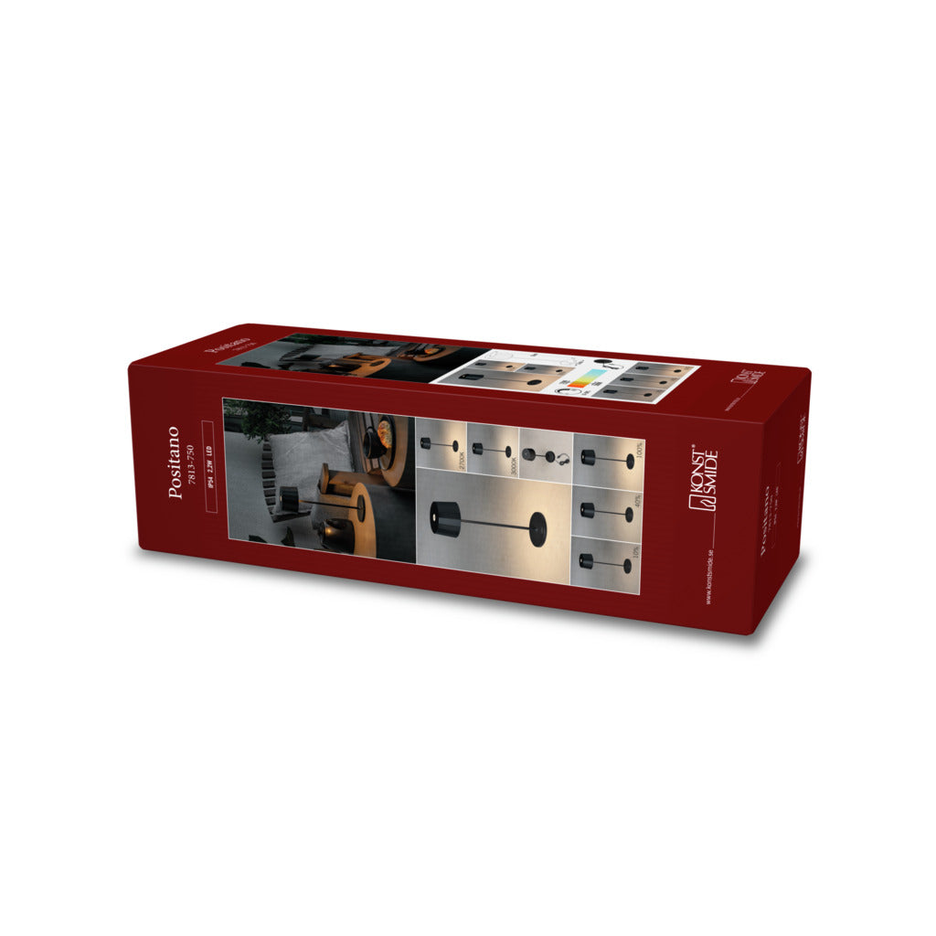 Konstsmide Positano Outdoor USB Rechargeable Table Lamp Black – from Amos Lighting + Home