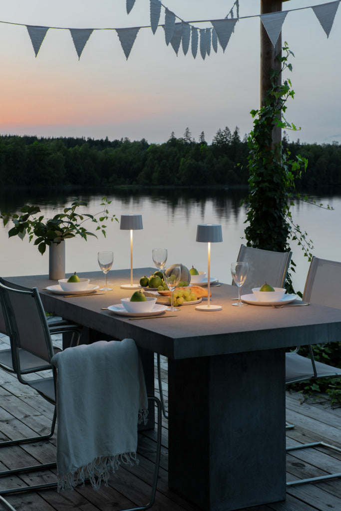 Konstsmide Positano Outdoor USB Rechargeable Table Lamp White – from Amos Lighting + Home