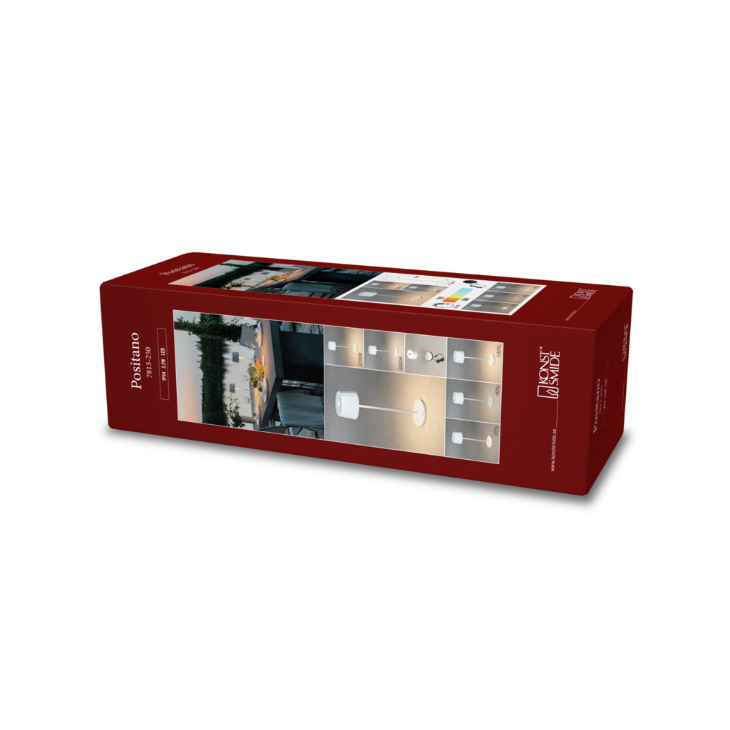 Konstsmide Positano Outdoor USB Rechargeable Table Lamp White – from Amos Lighting + Home