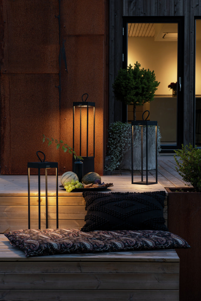 Konstsmide Ravello Outdoor USB Rechargeable Lamp Large Black – from Amos Lighting + Home