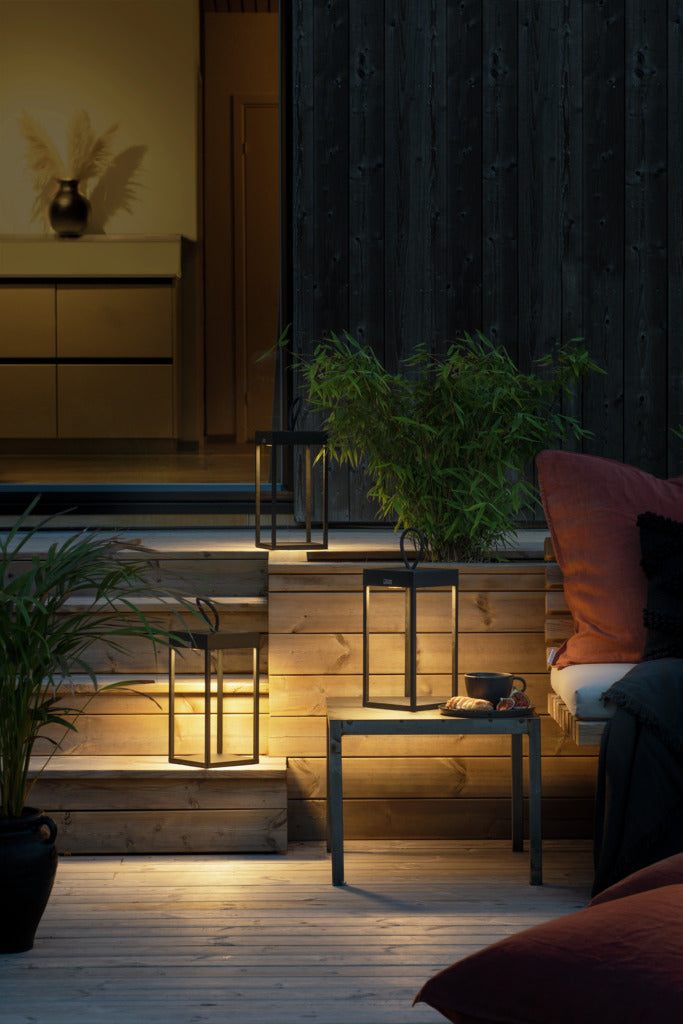 Konstsmide Ravello Outdoor USB Rechargeable Lamp Small Black – from Amos Lighting + Home