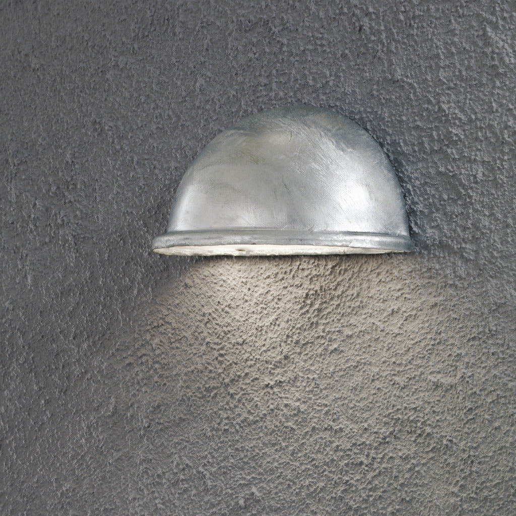 Konstsmide Torino Outdoor Wall Light Small Galvanised – from Amos Lighting + Home