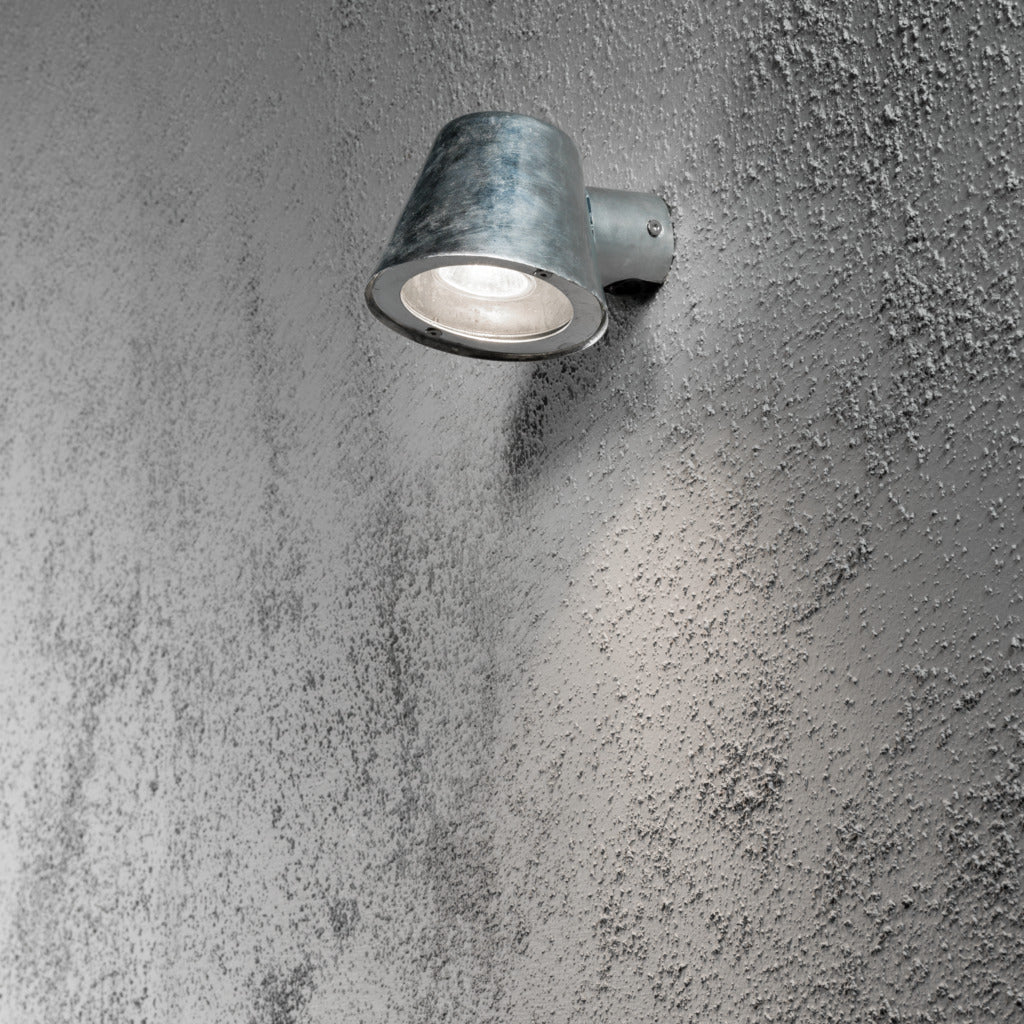 Konstsmide Trieste Outdoor Wall Light Galvanised – from Amos Lighting + Home