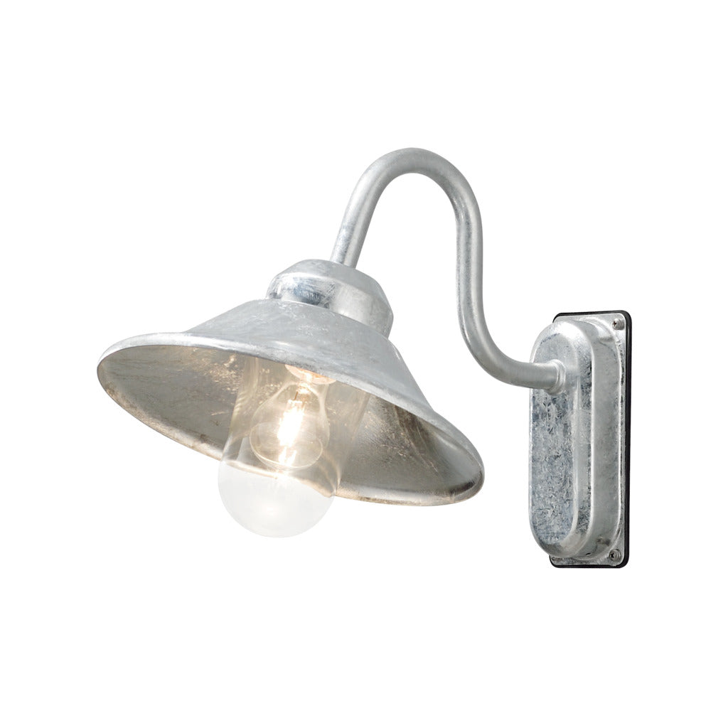 Konstsmide Vega Outdoor Wall Light Galvanised – from Amos Lighting + Home