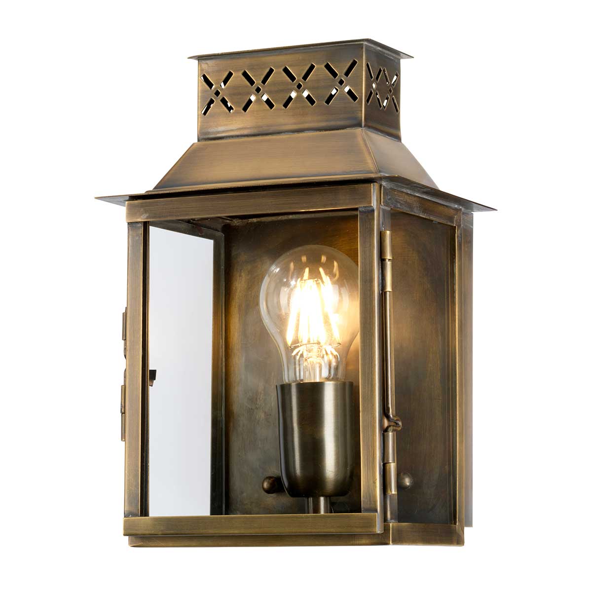 Elstead Lambeth Palace 1 Light Wall Lantern - Brass